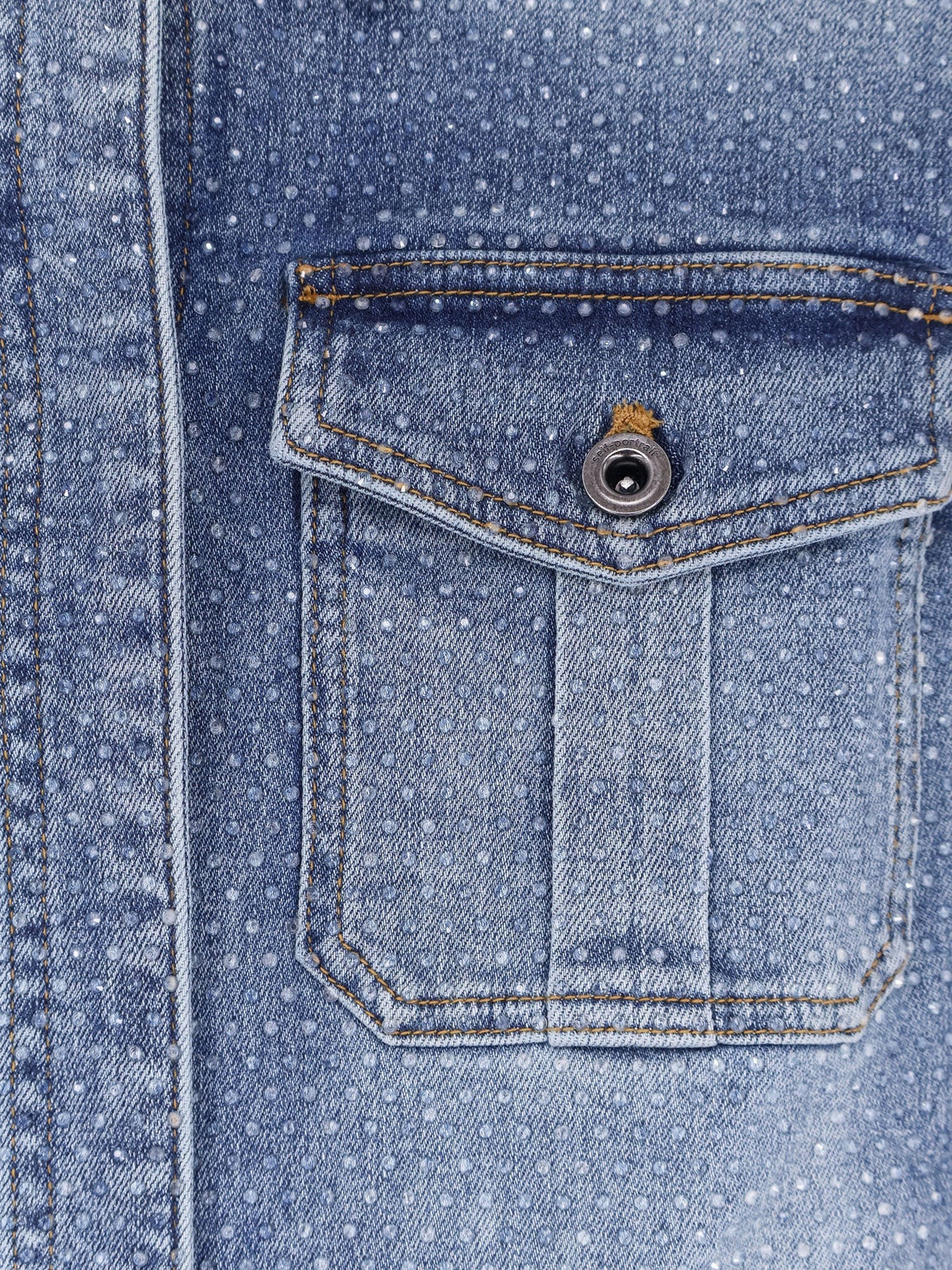 Denim jumpsuit with rhinestones 3