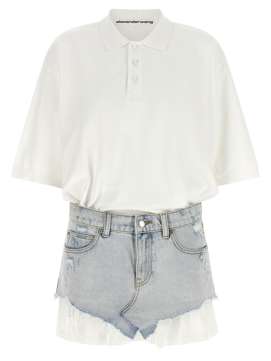Denim skirt polo dress