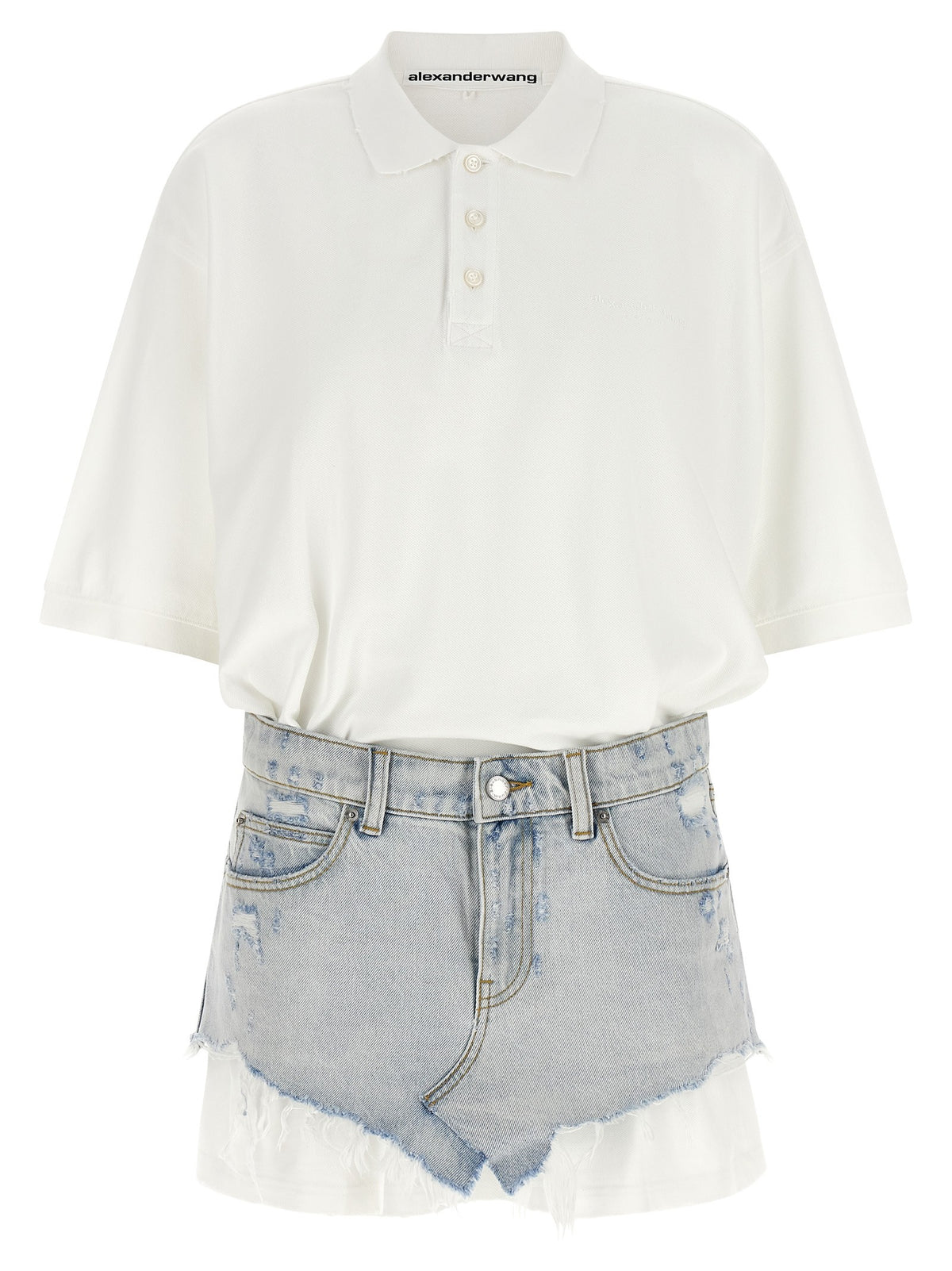 Denim skirt polo dress