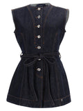 DENIM SLEEVELESS TOP