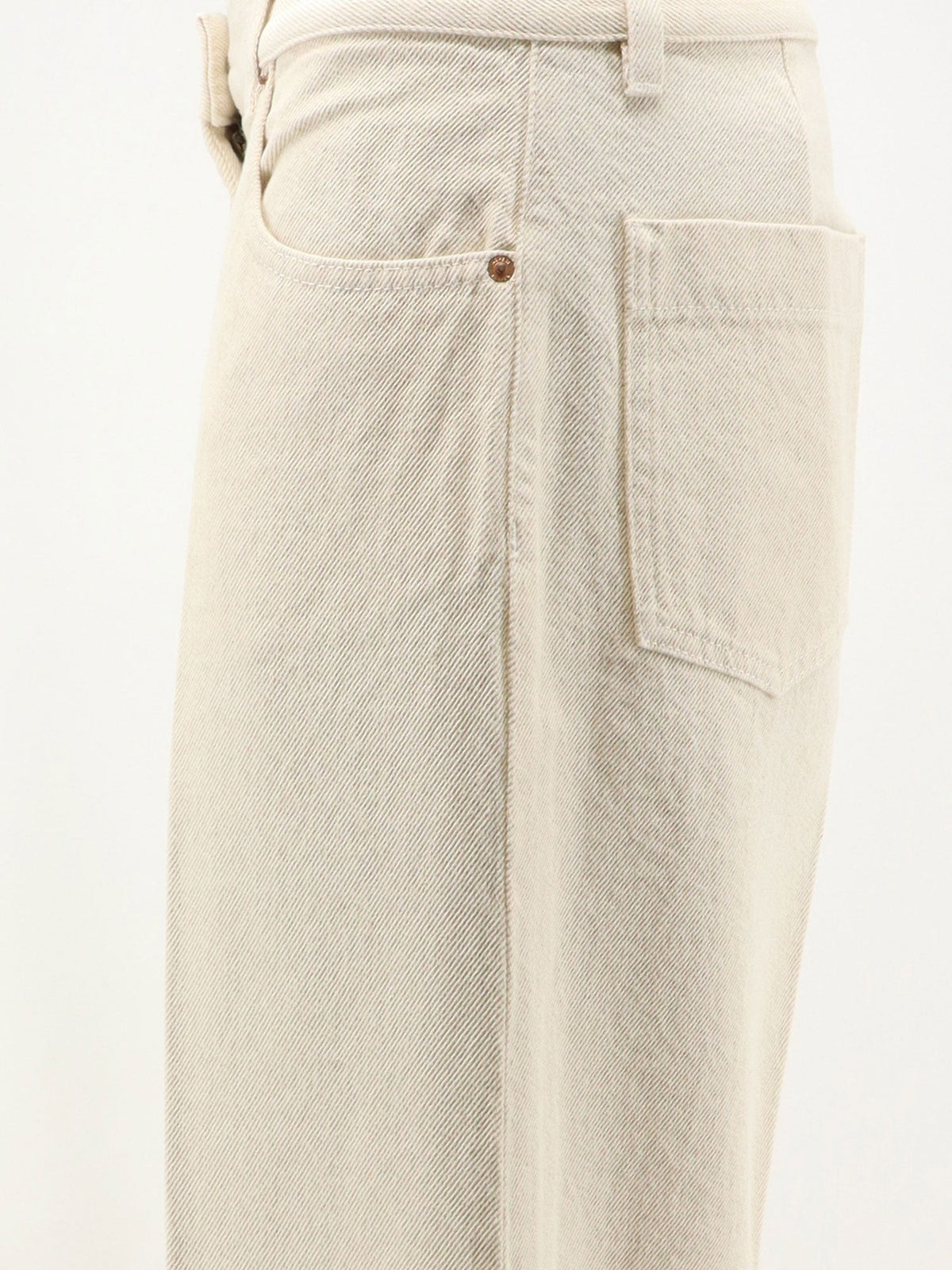 Denim trousers with back logo patch 3
