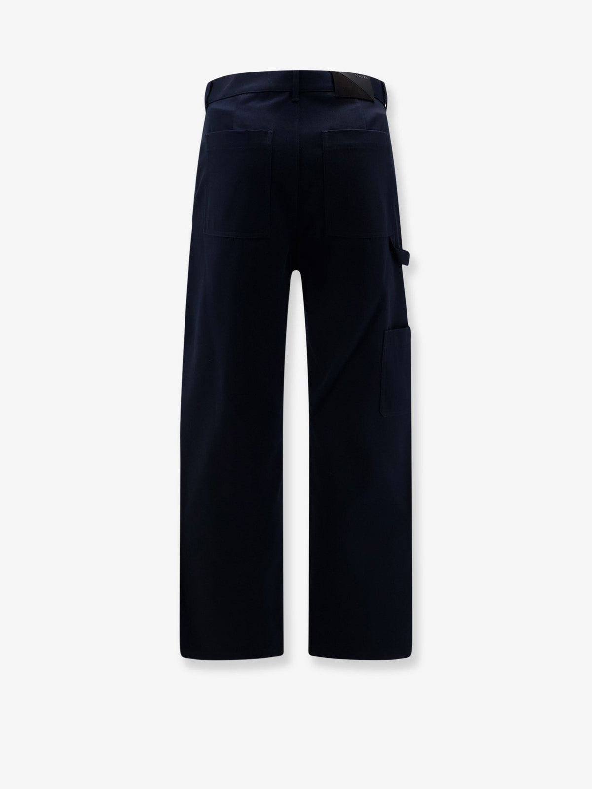 Denim trousers with contrasting embroidered logo 2