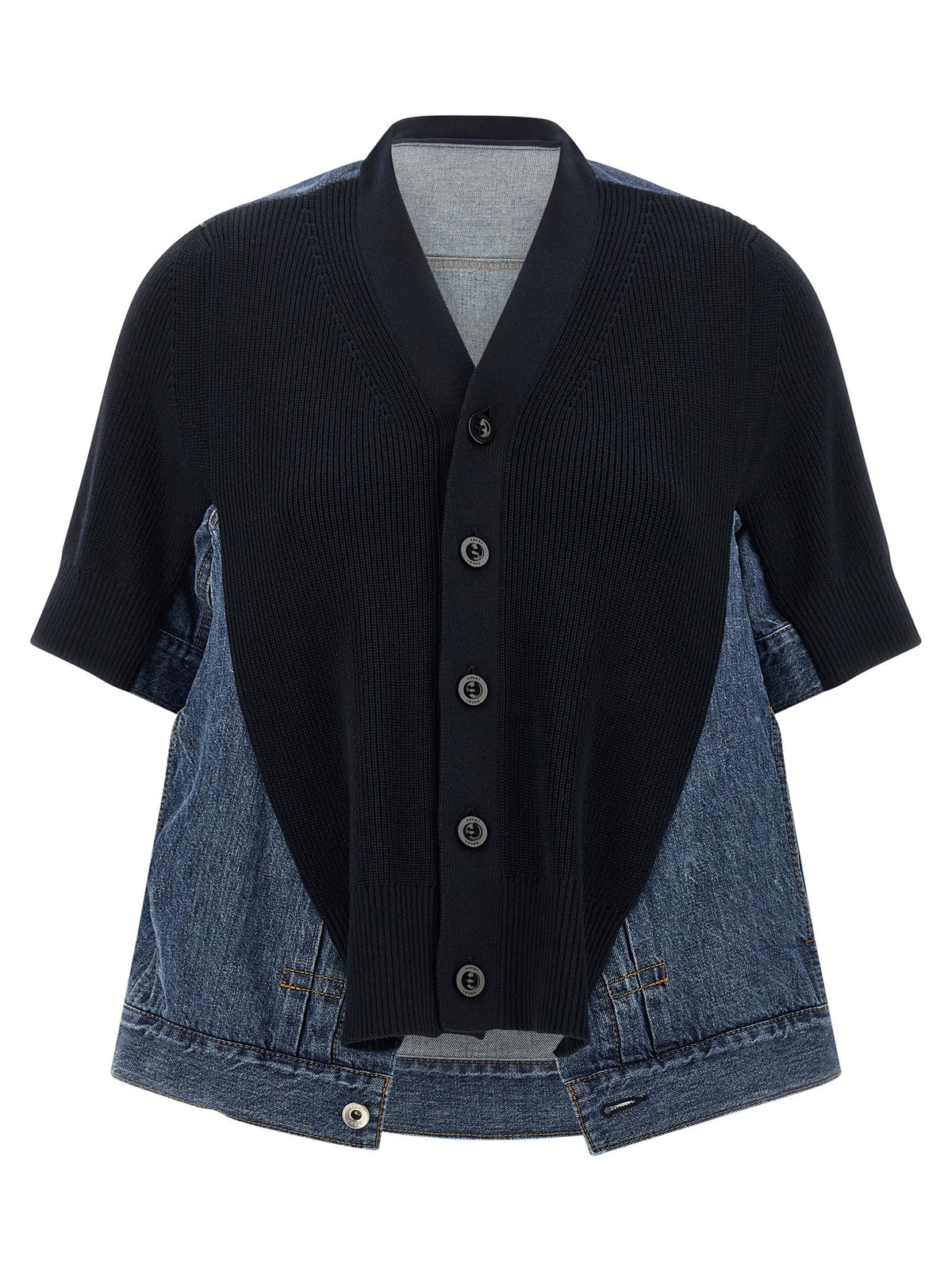 'Denim x Knit' cardigan