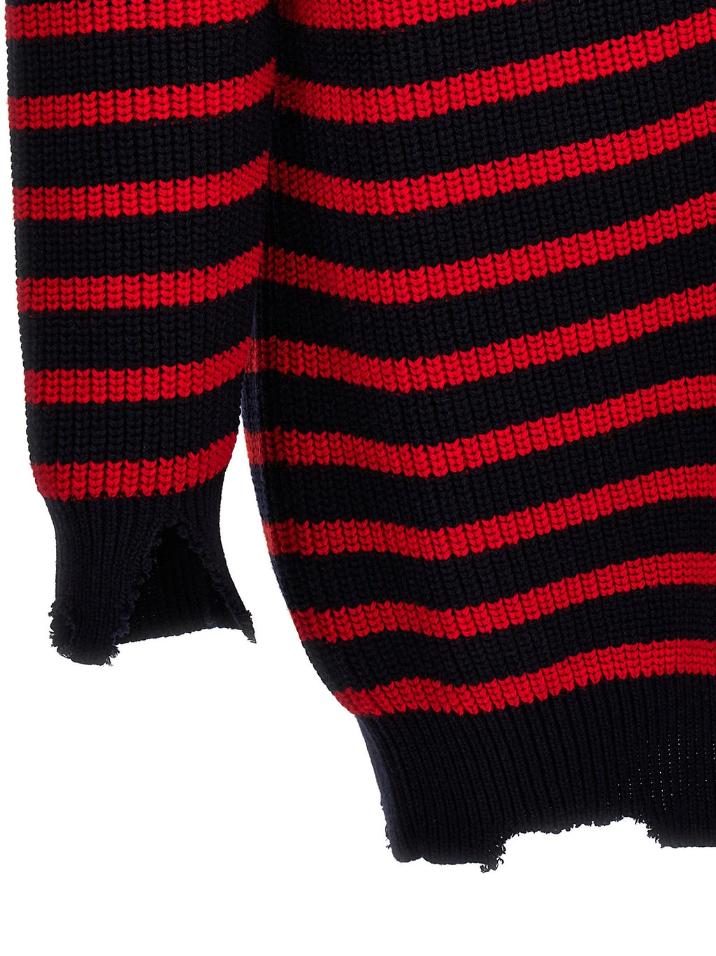 Destroyed effect striped cardigan 4
