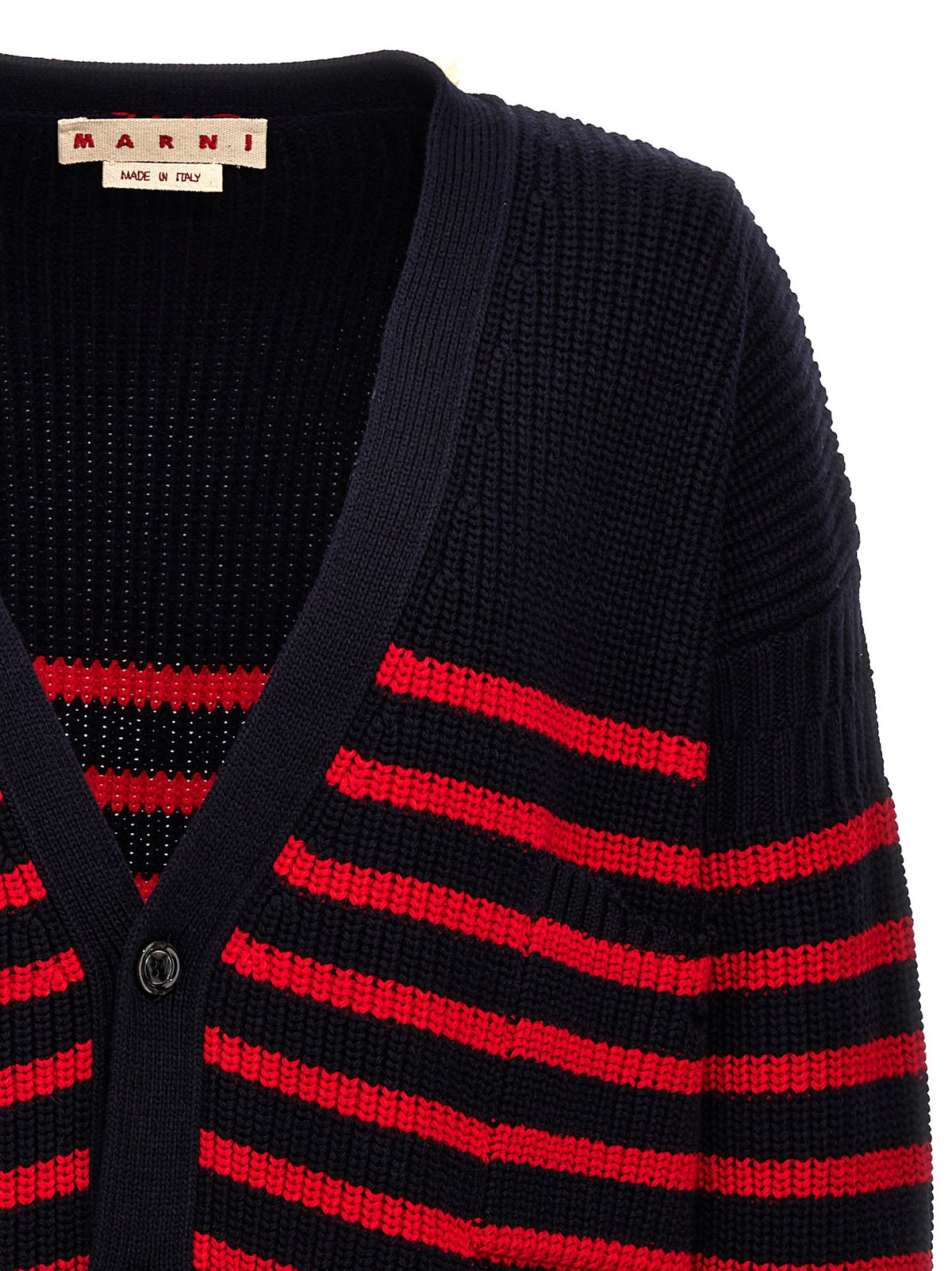 Destroyed effect striped cardigan 3