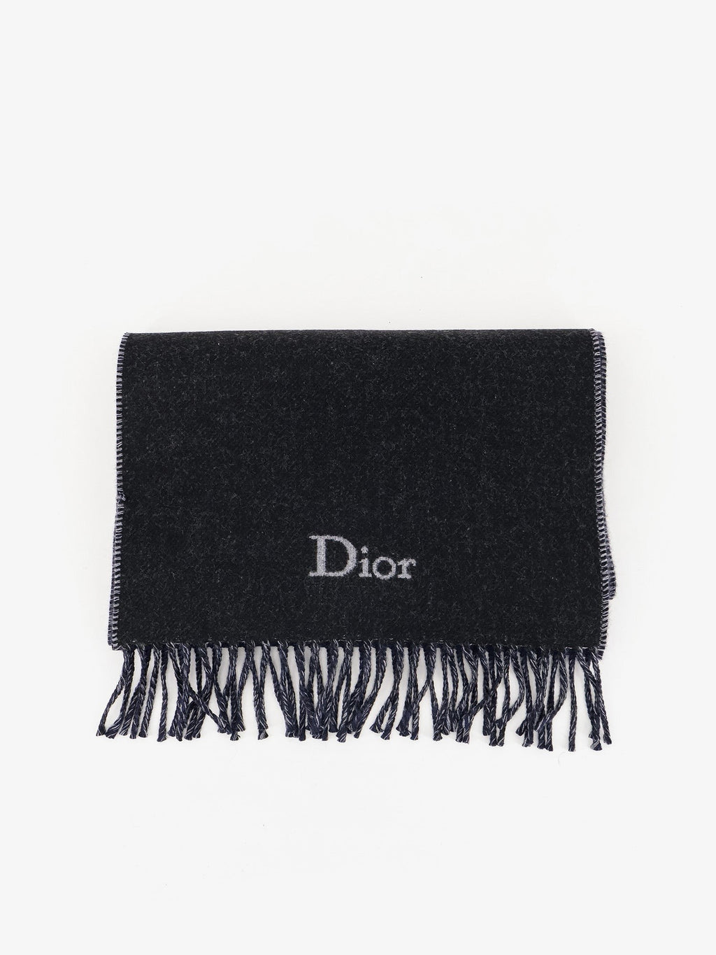 Dior Oblique Pattern Wool Scarf 2