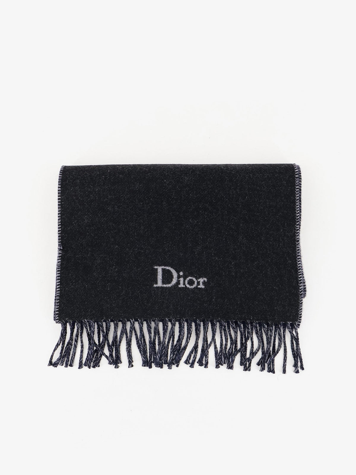 Dior Oblique Pattern Wool Scarf 2