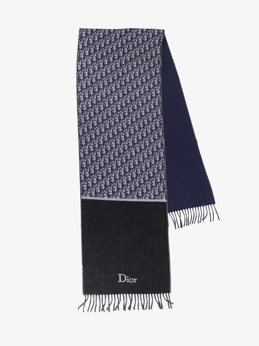 Dior Oblique Pattern Wool Scarf