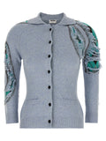 'Distressed Argyle' cardigan