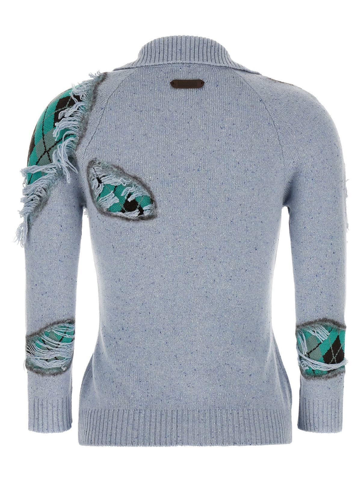 'Distressed Argyle' cardigan 2