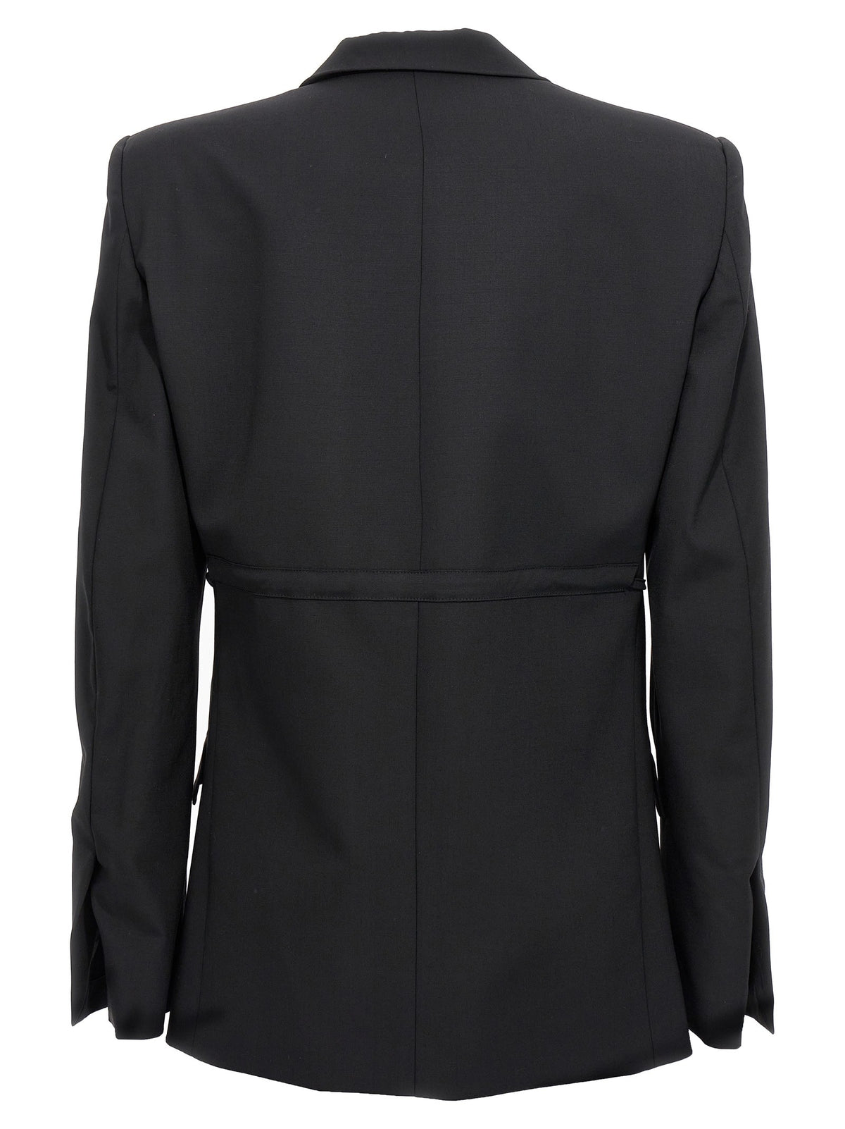 Double breast drawstring blazer jacket 2