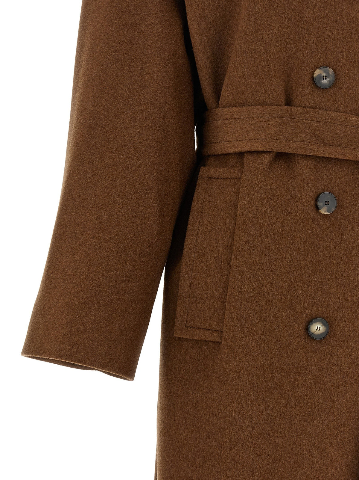 Double-breasted belted coat 4