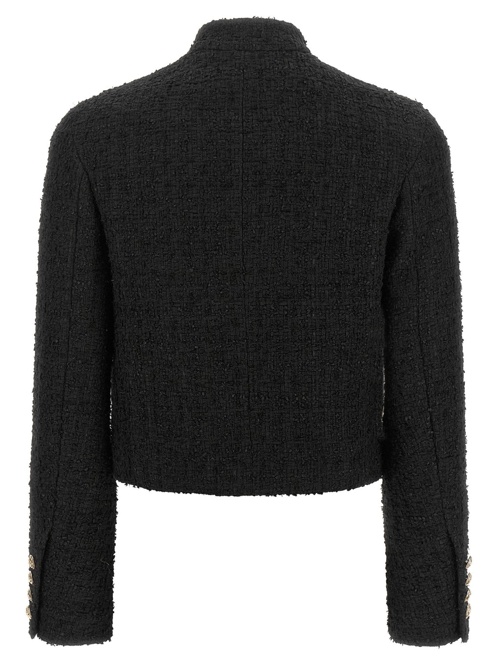 Double-breasted Tweed Short Jacket 2