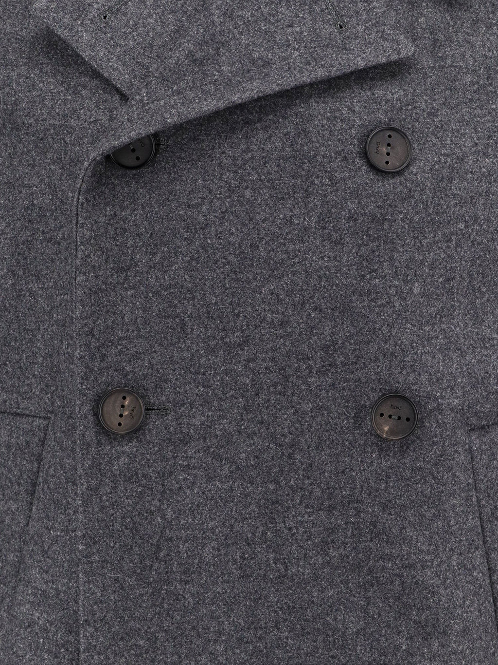 Double-breasted virgin wool blend coat 4
