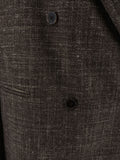 Double-breasted wool and linen blend blazer 3