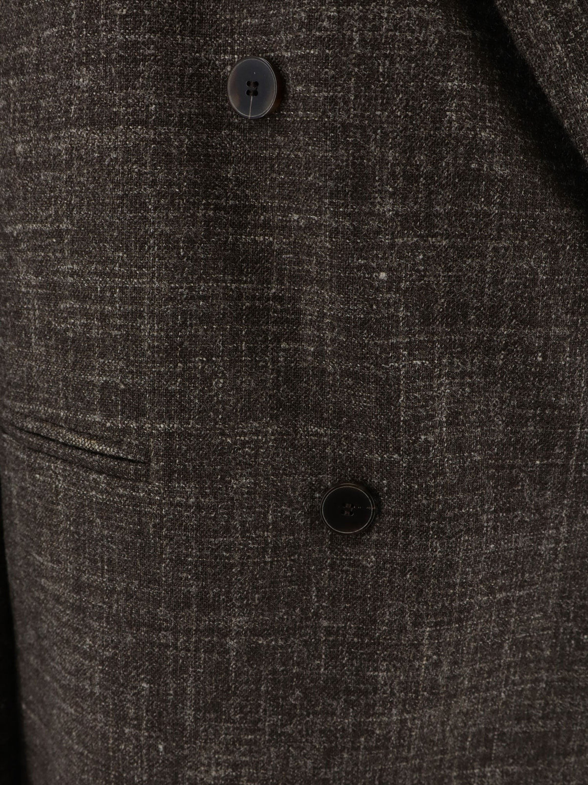 Double-breasted wool and linen blend blazer 3