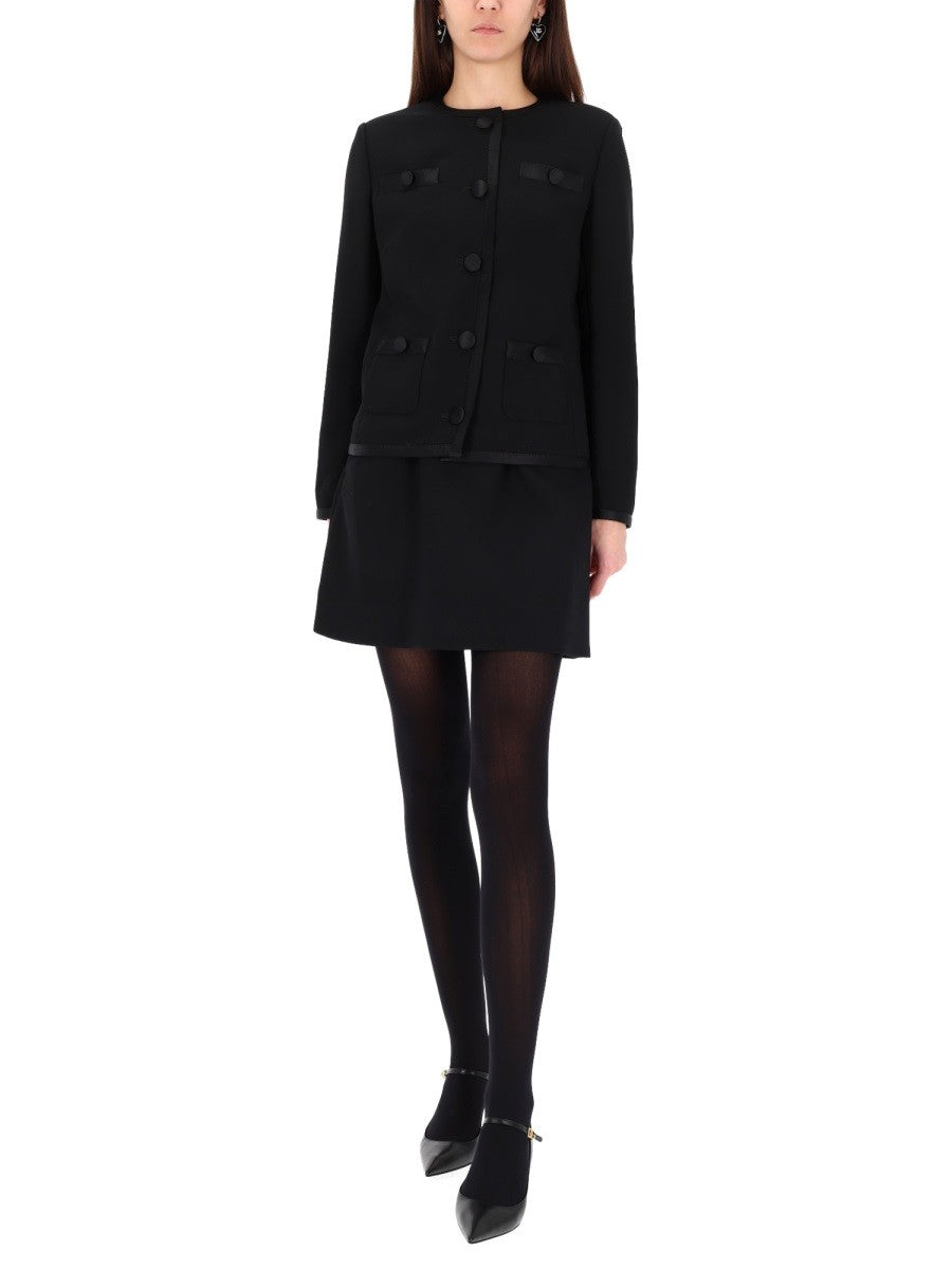 DOUBLE CREPE SINGLE-BREASTED JACKET 2