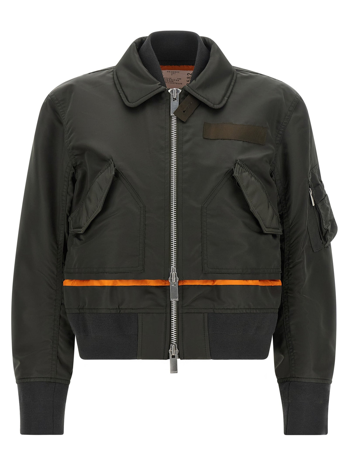 Cropped nylon jacket
