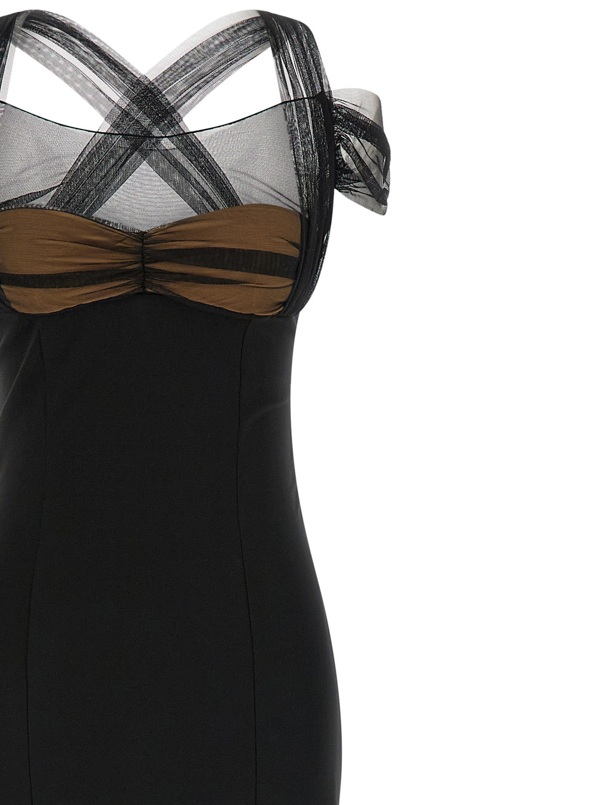 'Draped Padded Cup Maxi' dress 3