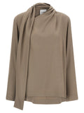 Draped panel blouse
