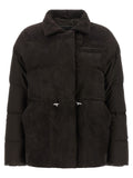 Drawstring down jacket