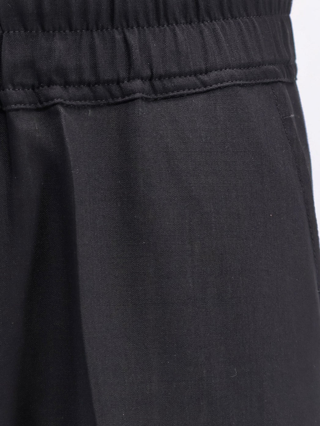 Drawstring Long certified virgin wool trousers 5