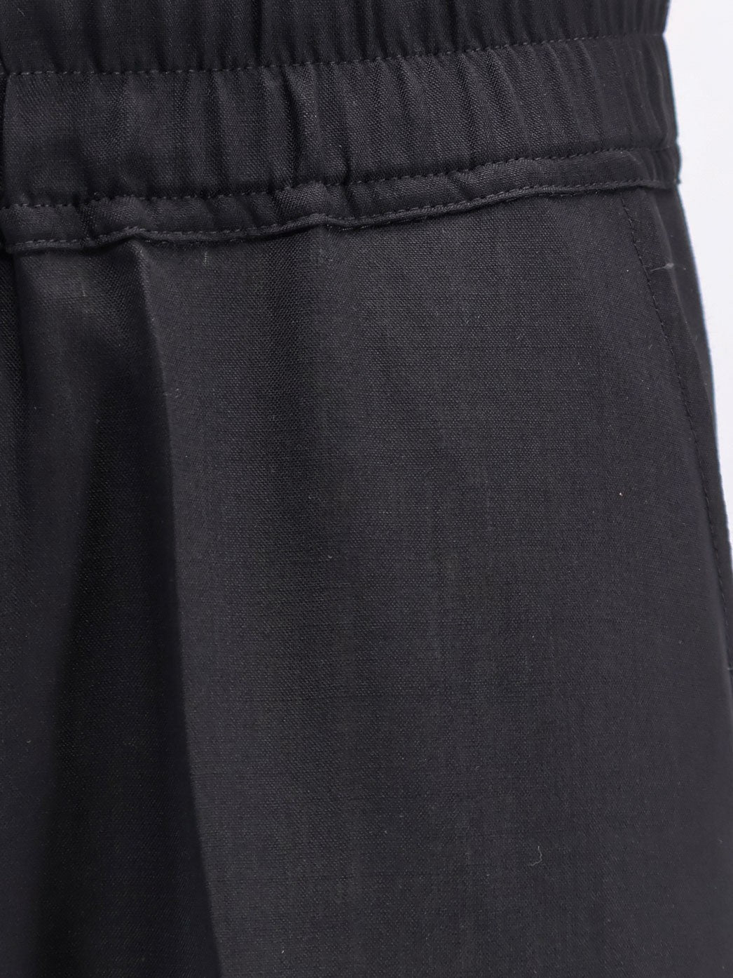 Drawstring Long certified virgin wool trousers 5