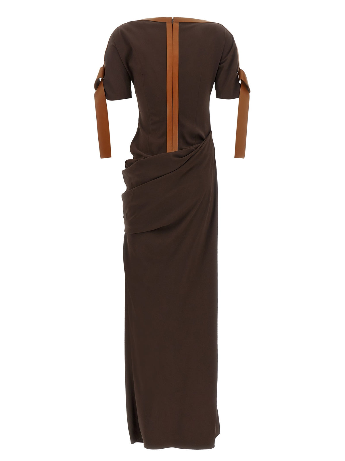 Dress with leather straps 2