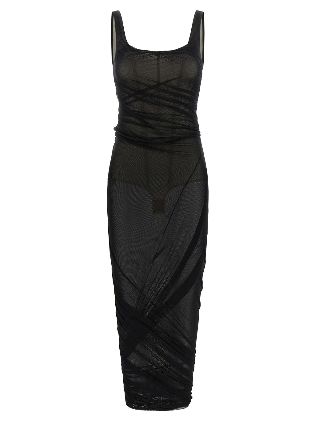 Dress with transparencies