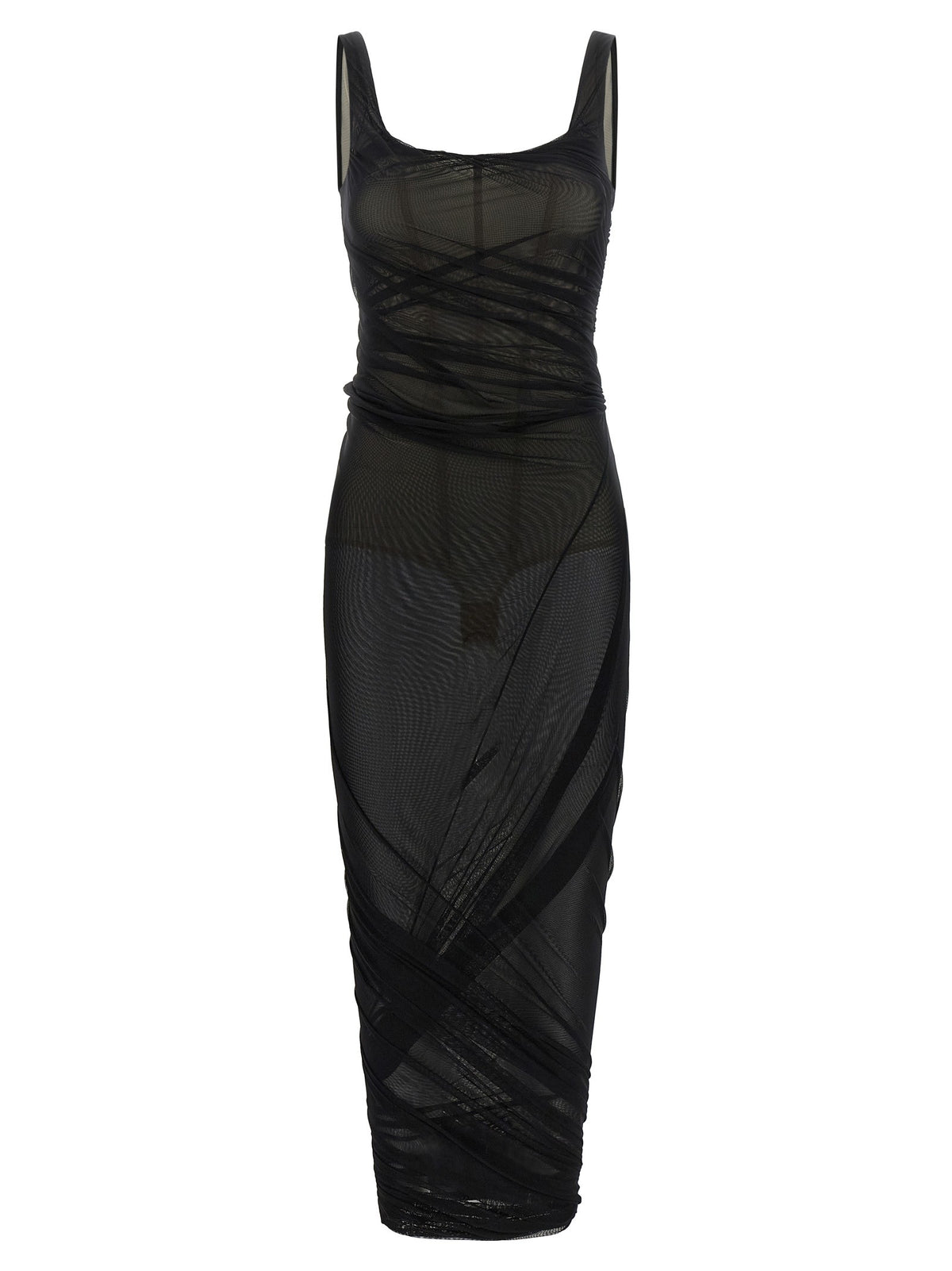 Dress with transparencies