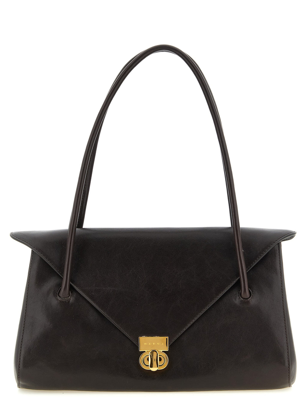 E/W leather shoulder bag