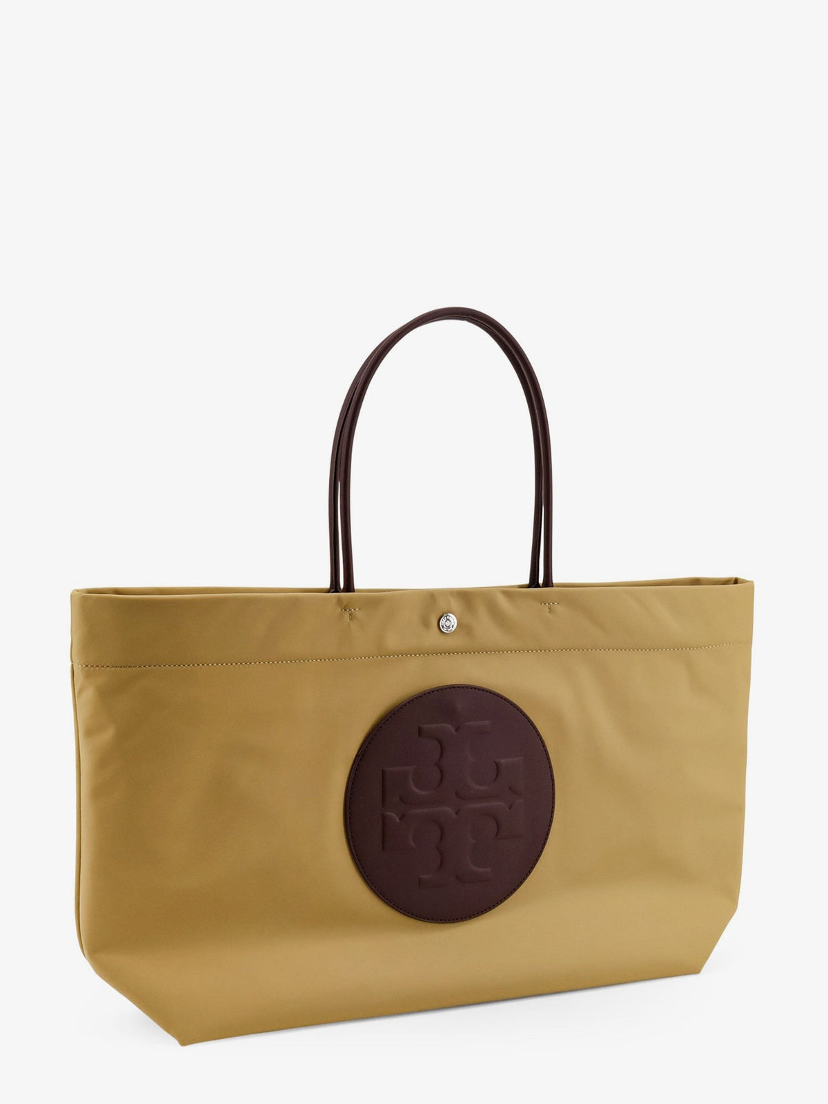 Ella Twist nylon shoulder bag with maxi logo patch on the front 3