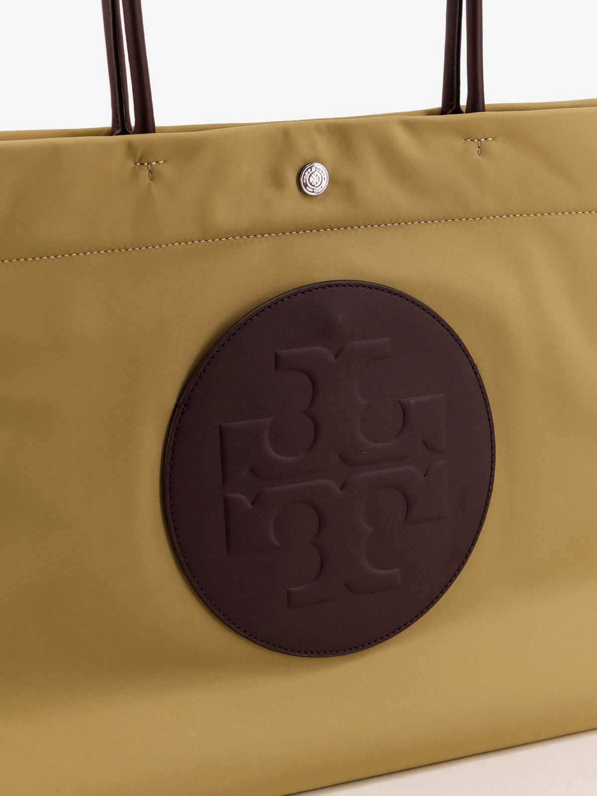 Ella Twist nylon shoulder bag with maxi logo patch on the front 5