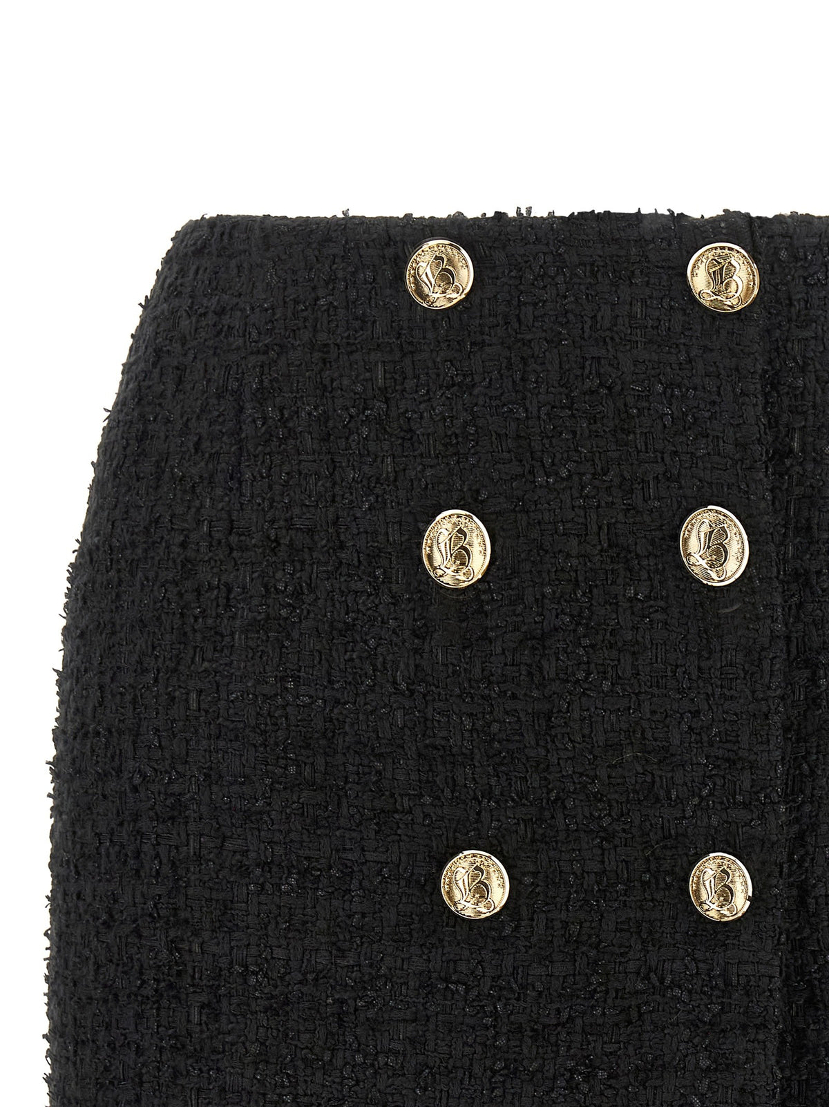 Embossed button detail miniskirt 3