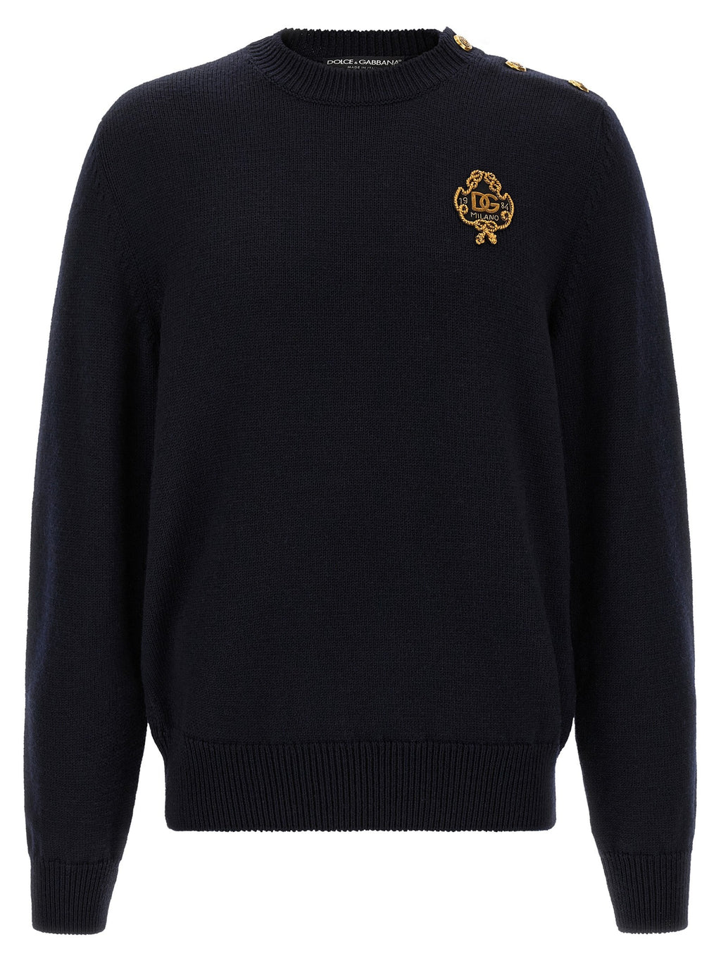 Embroidered coat of arms sweater