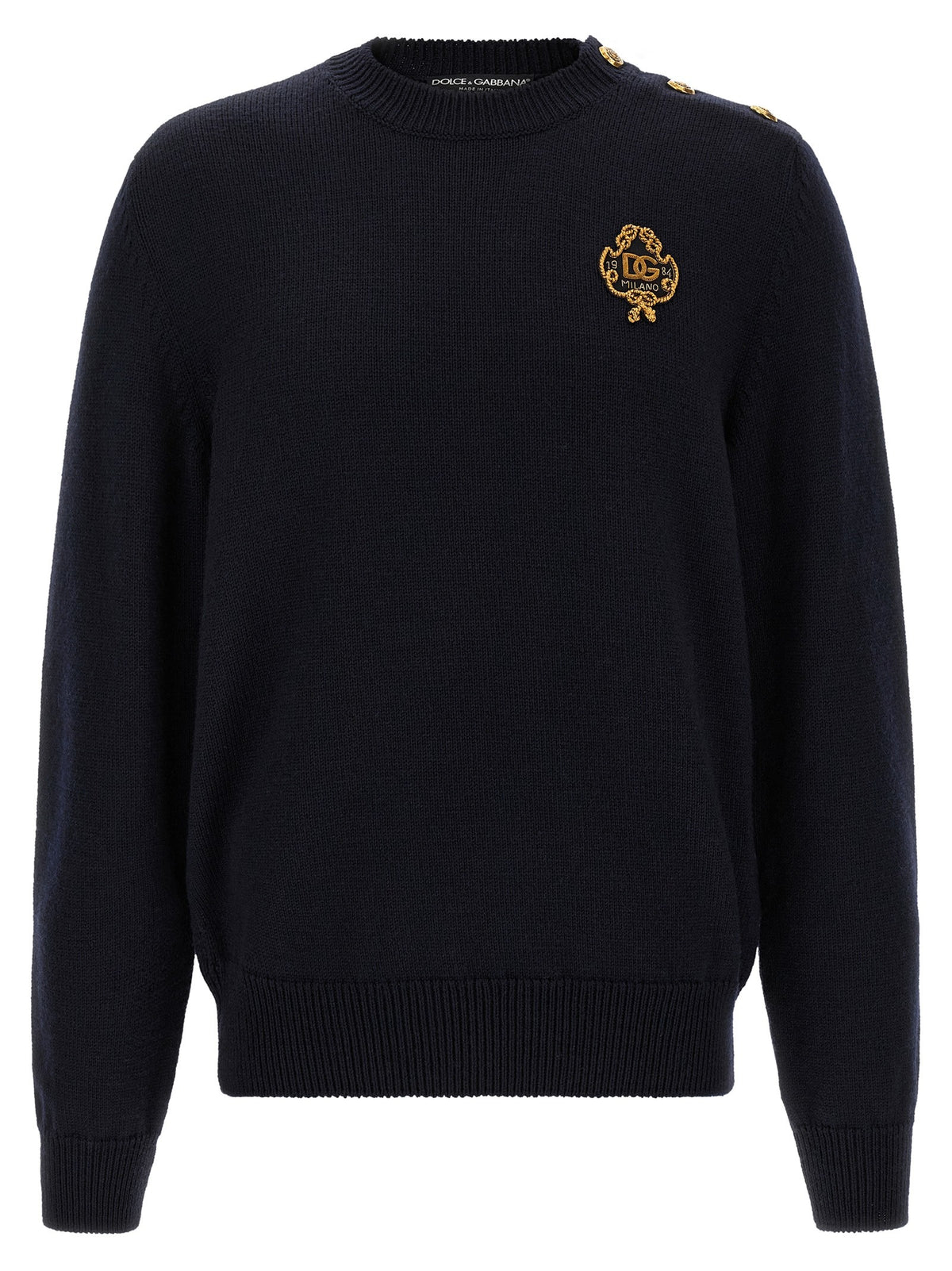 Embroidered coat of arms sweater