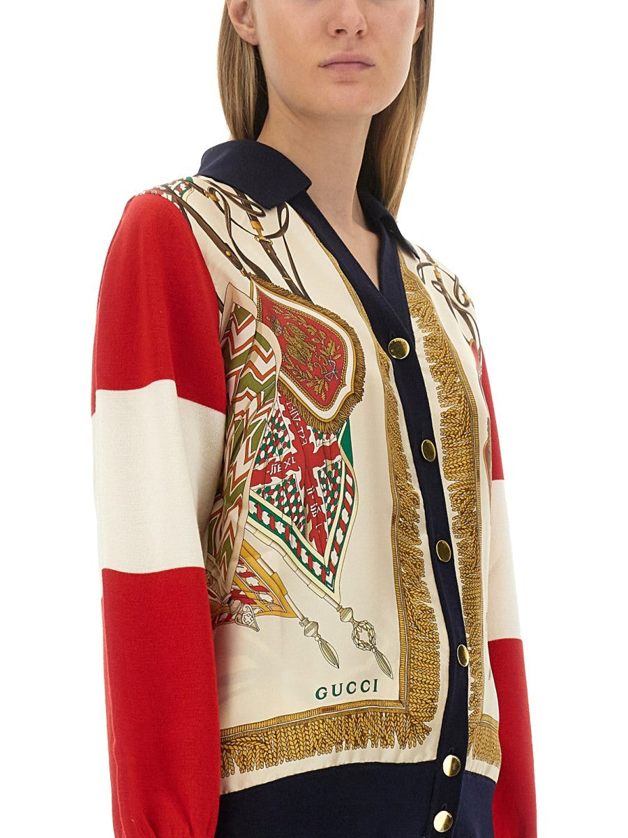 EXTRA FINE WOOL CARDIGAN WITH PRINT 4