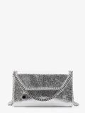 Falabella metallic fabric crossbody bag