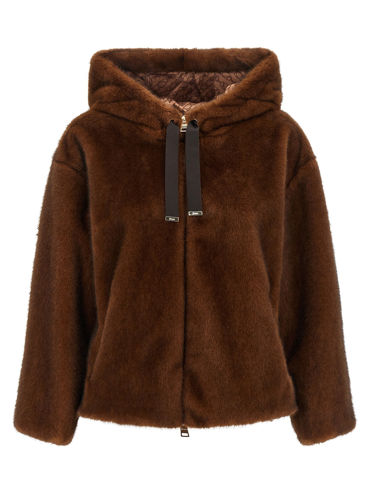 Faux fur bomber jacket