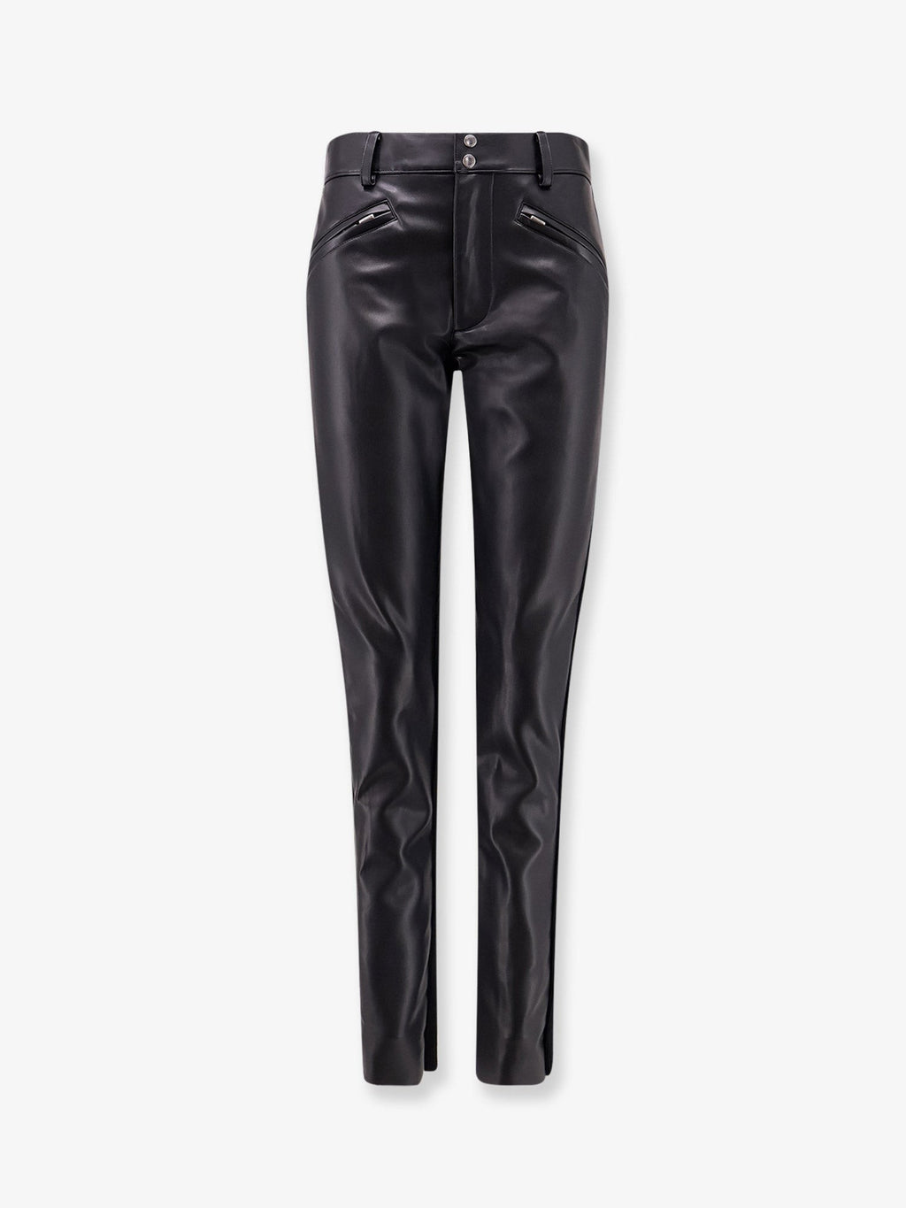 Faux leather trousers
