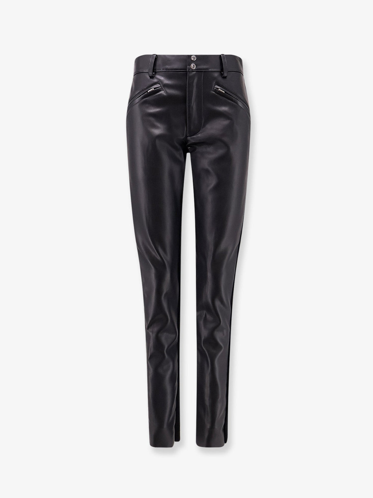 Faux leather trousers