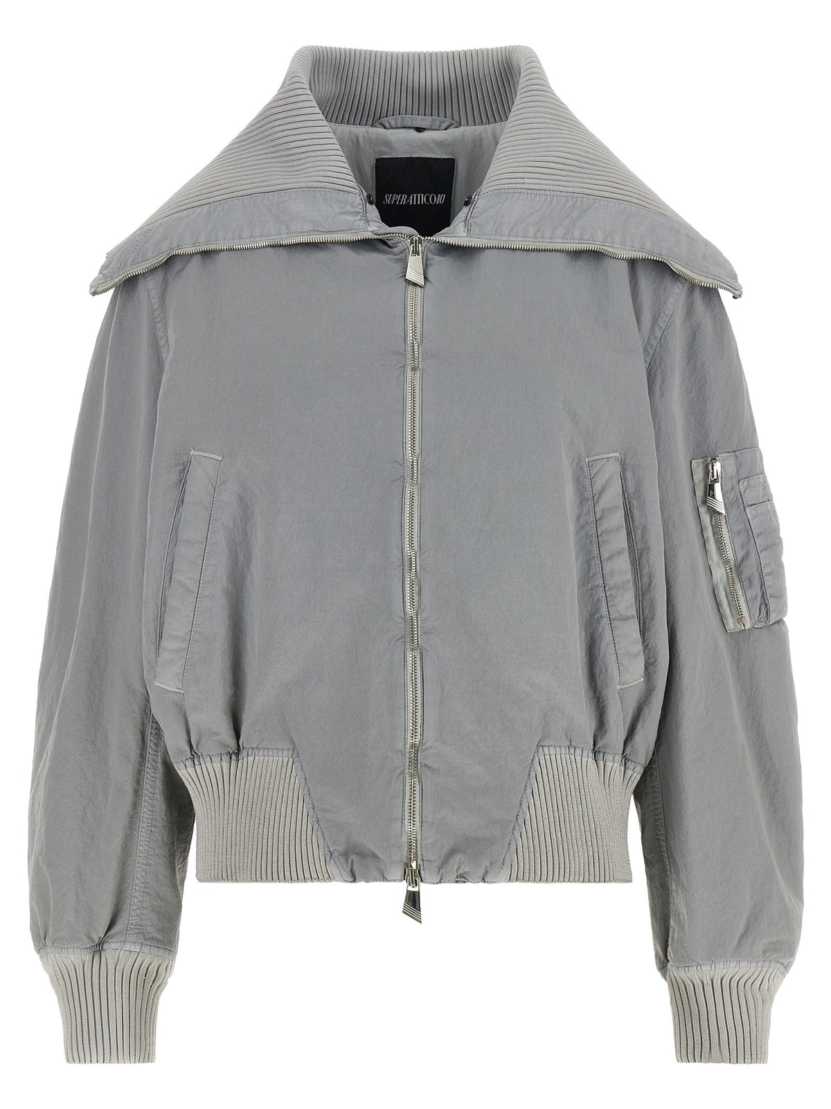 Feather insert bomber jacket 2