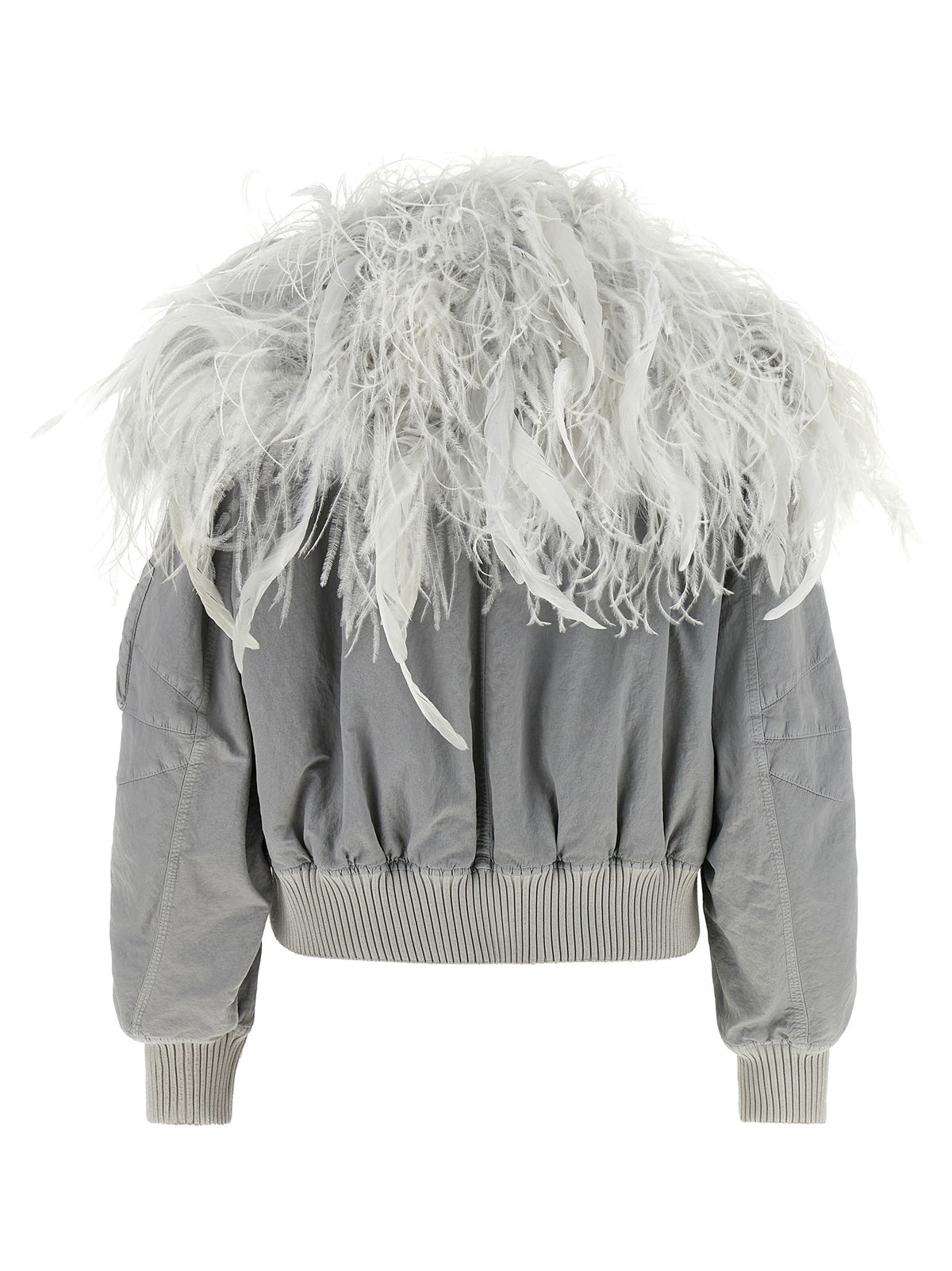 Feather insert bomber jacket 3