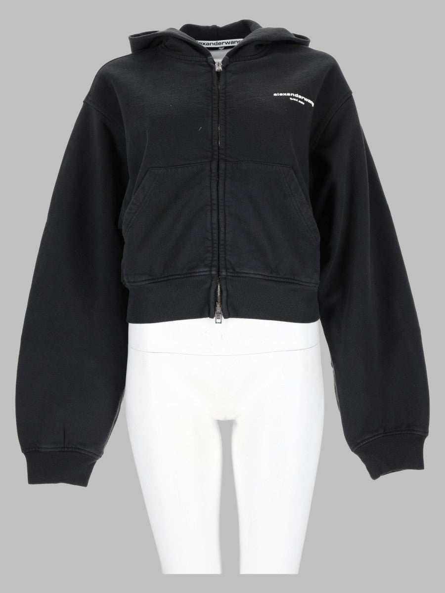 Felpa con Cappuccio e Zip con Logo