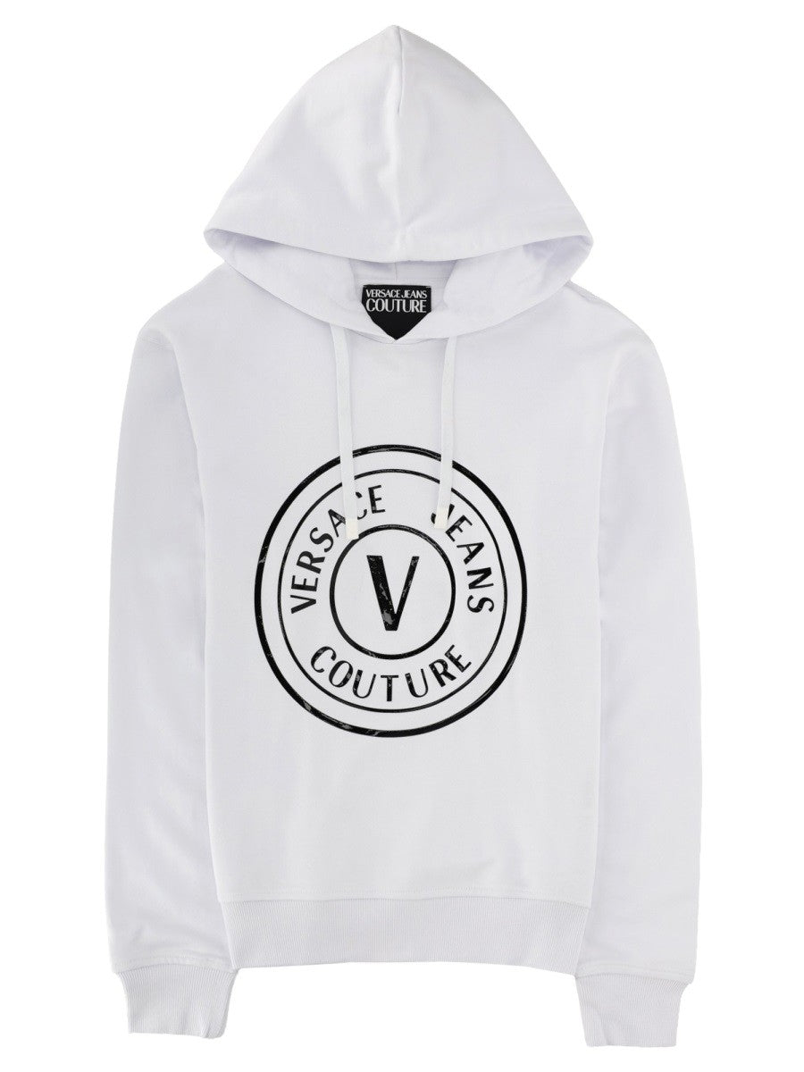 FELPA CON LOGO E CAPPUCCIO