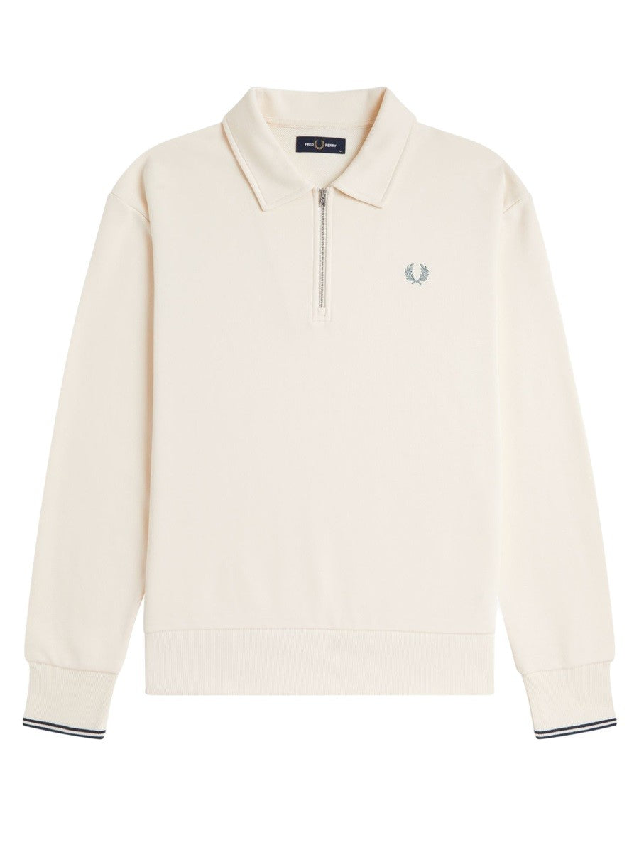 Felpa con Logo E Zip