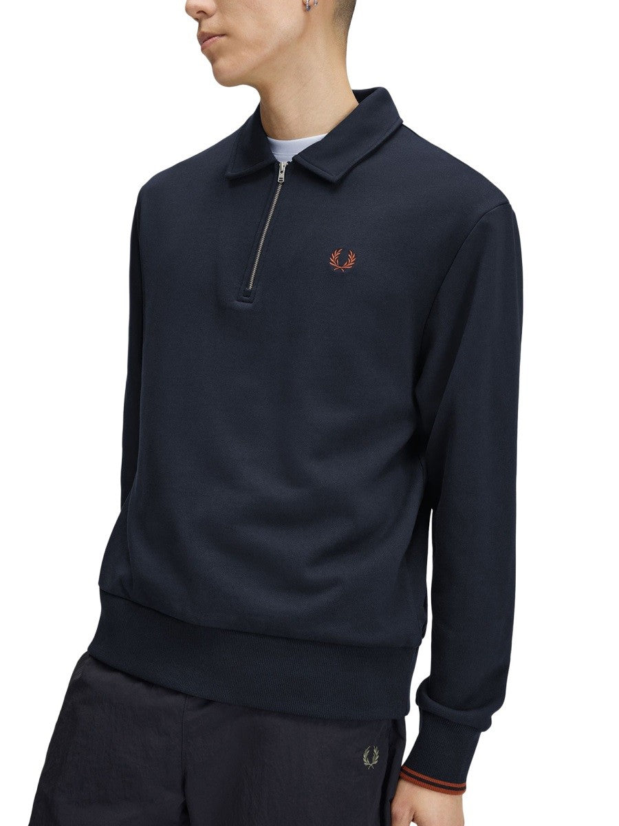 Felpa Con Logo E Zip 3