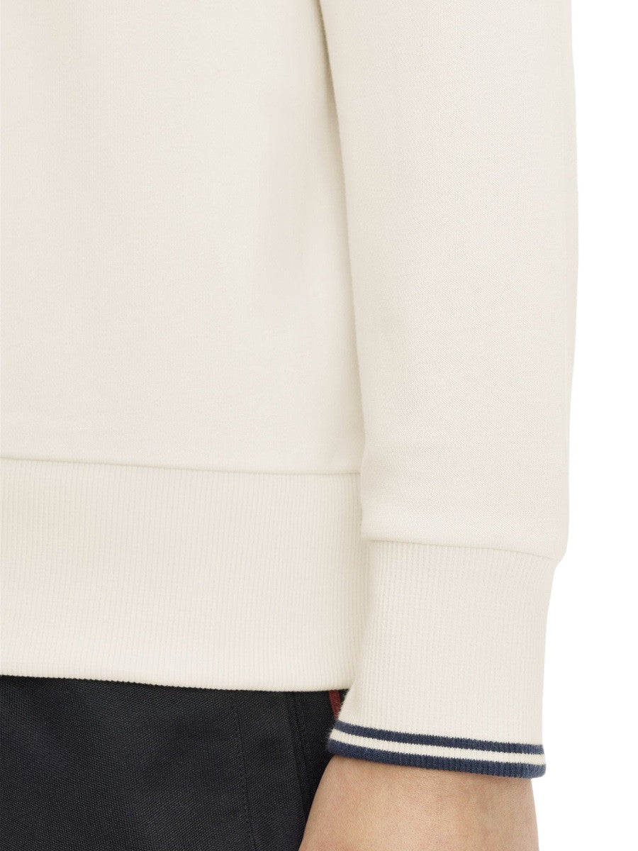 Felpa con Logo E Zip 4