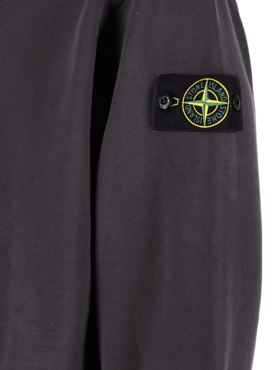 Felpa con Zip Corta e Patch Logo 4