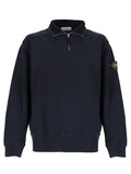Felpa con Zip Corta e Patch Logo